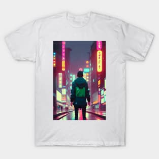 Cyberpunk Tokyo Neon Anime Japan Night Street Vibes <3 T-Shirt